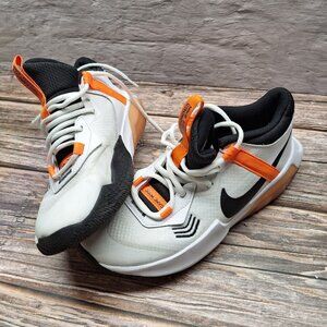Nike Air Zoom Crossover GS Basketball Shoes White Orange Youth 7Y